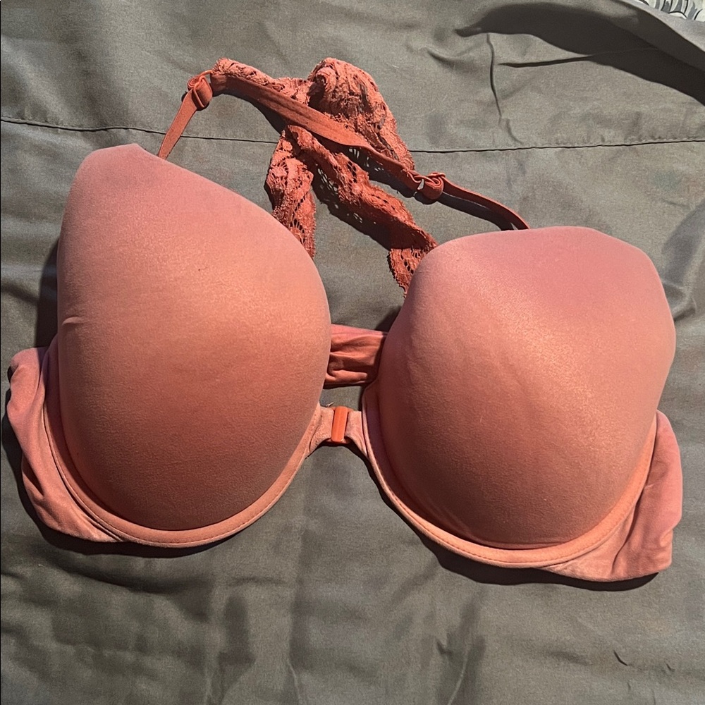 Victoria's Secret Coral Lace Back Bra